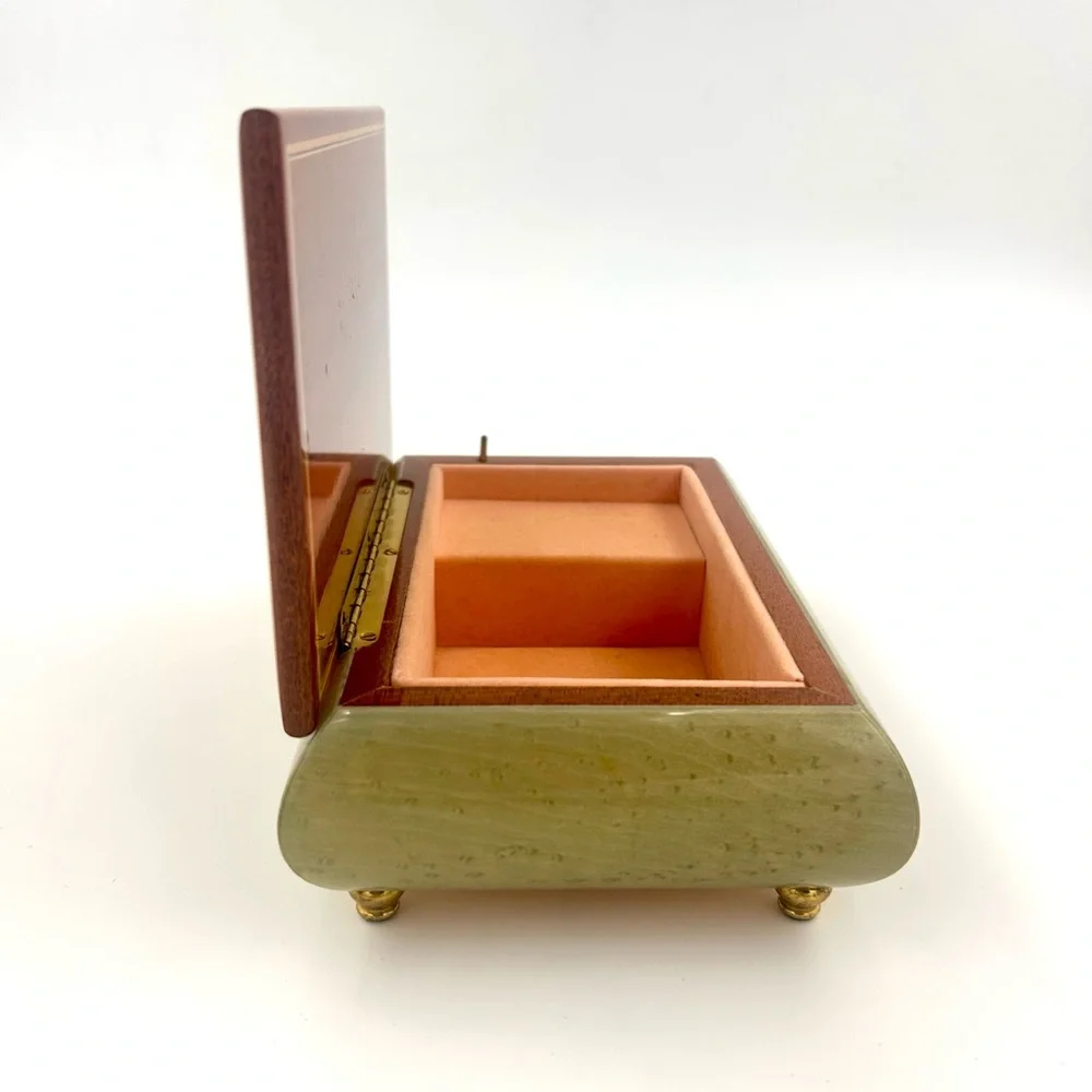 Reuge Vintage Inlaid Wooden Jewelry Box